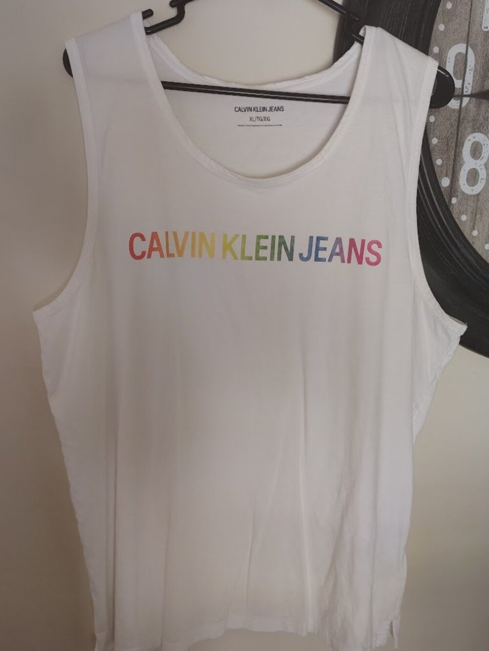 Men's (Unisex) 'Calvin Klein Jeans' Pride Tank top Size Extra Large